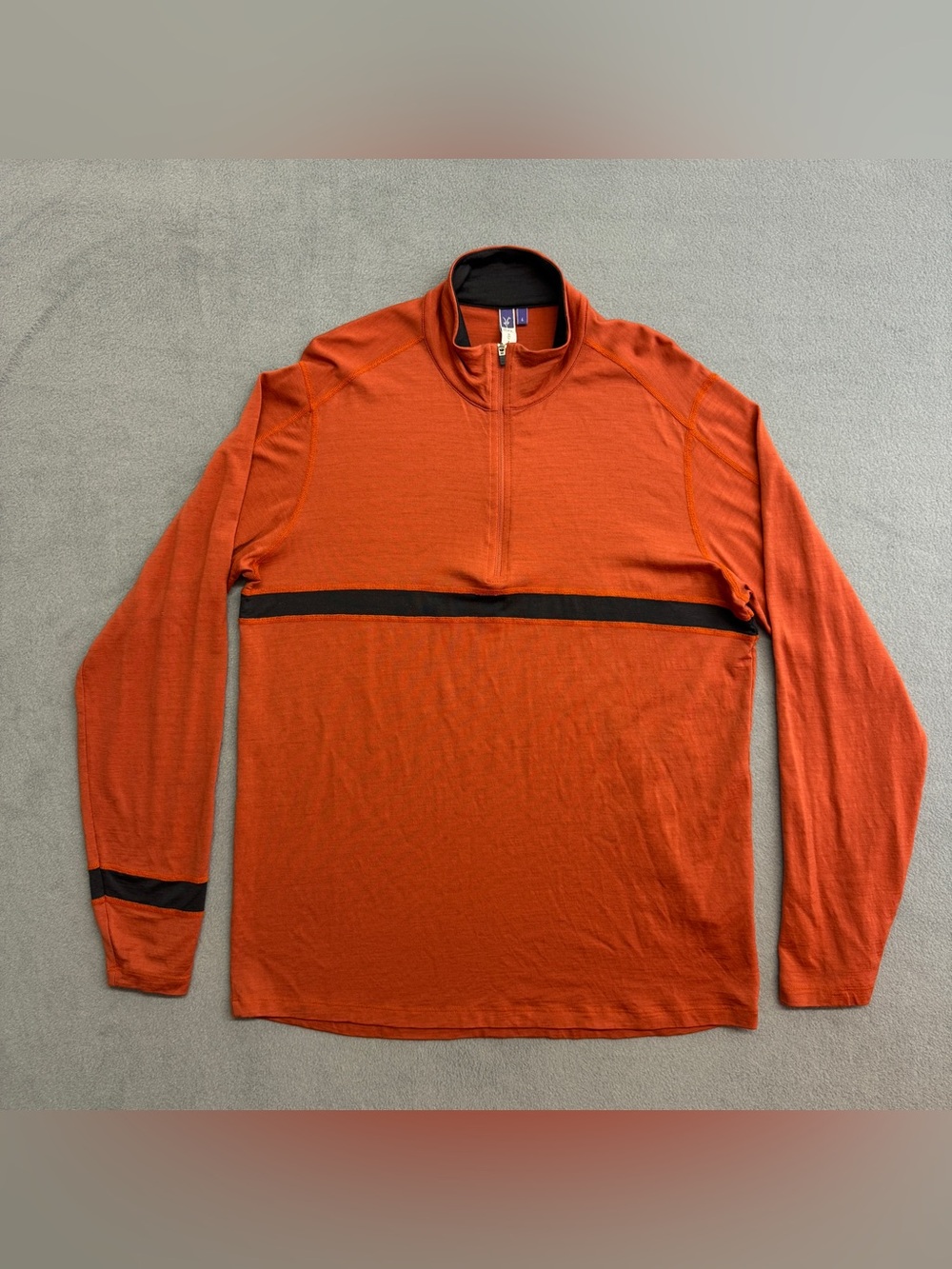 Ibex Sweatshirt Large Men's Merino Wool 1/4 Zip Pullover Base Layer Outdoor Hike